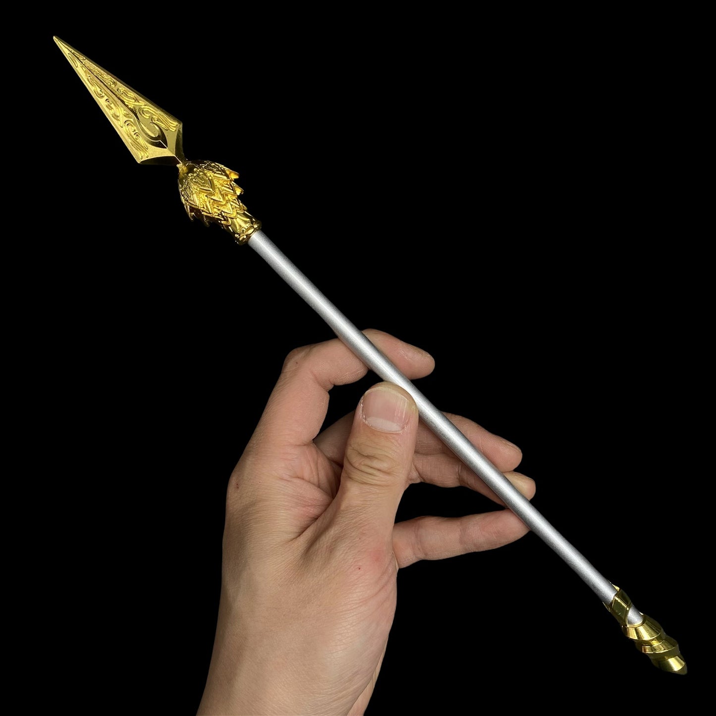 Ne Zha 2 Anime Film Props Fire Tip Spear Metal Replica