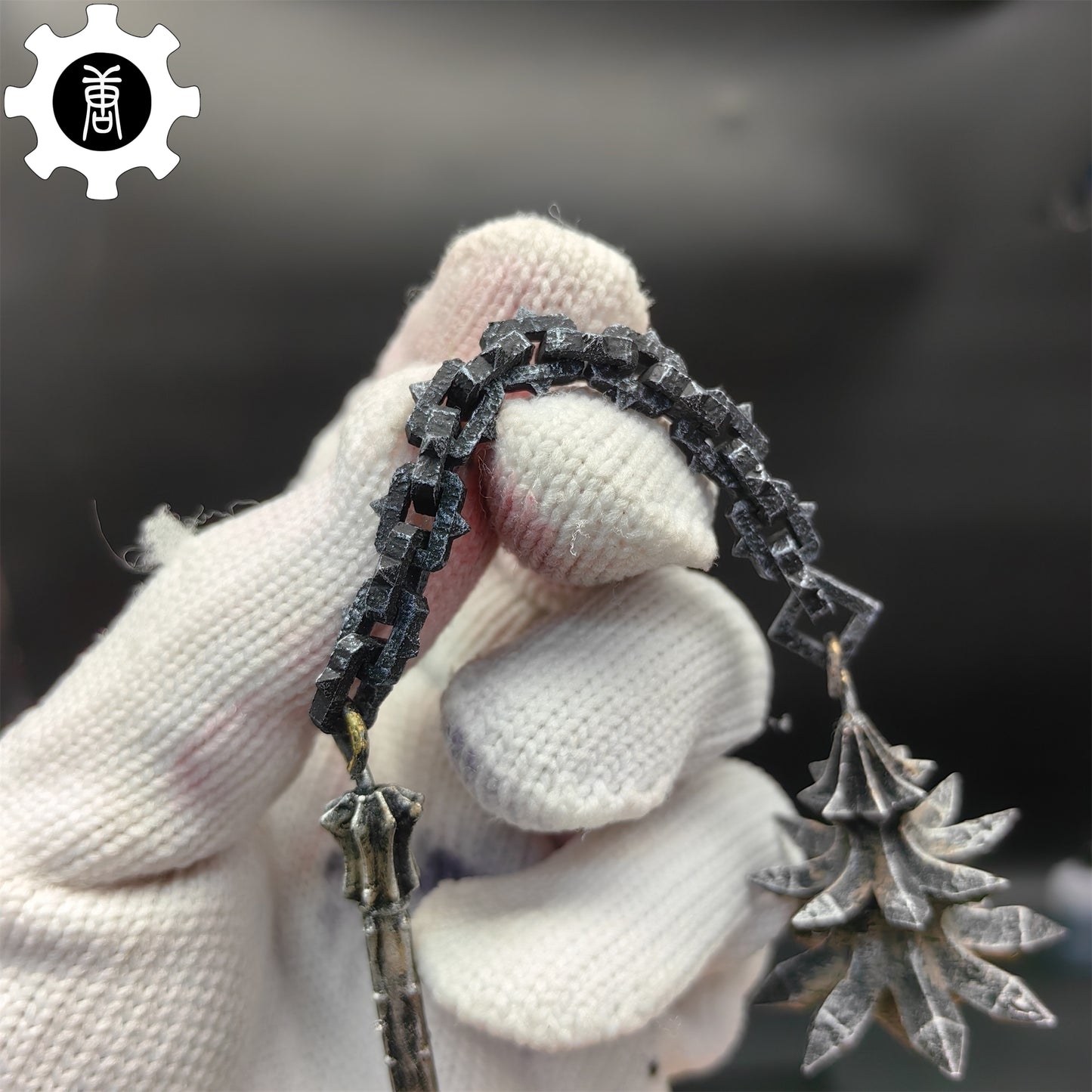 3D Printed 1: 12 Scale Flail Of The Witch-King Replica