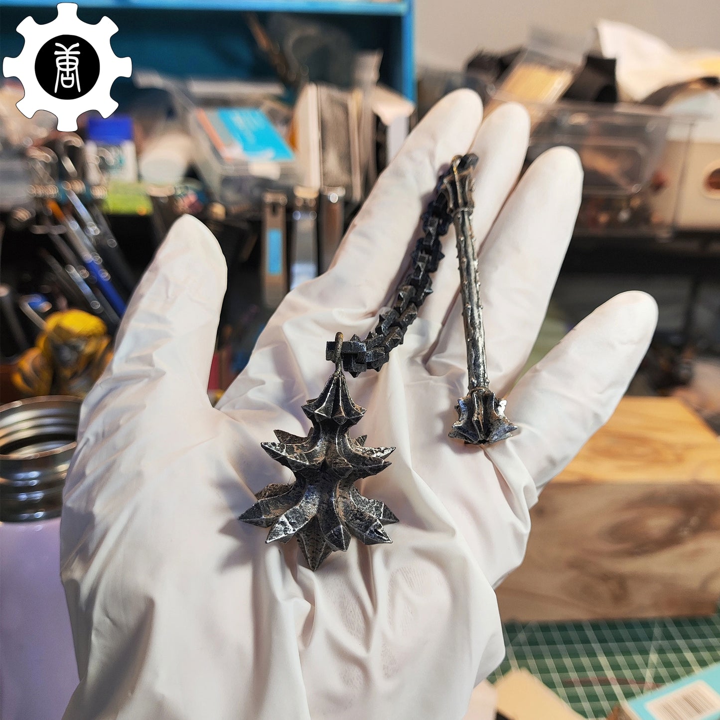 3D Printed 1: 12 Scale Flail Of The Witch-King Replica