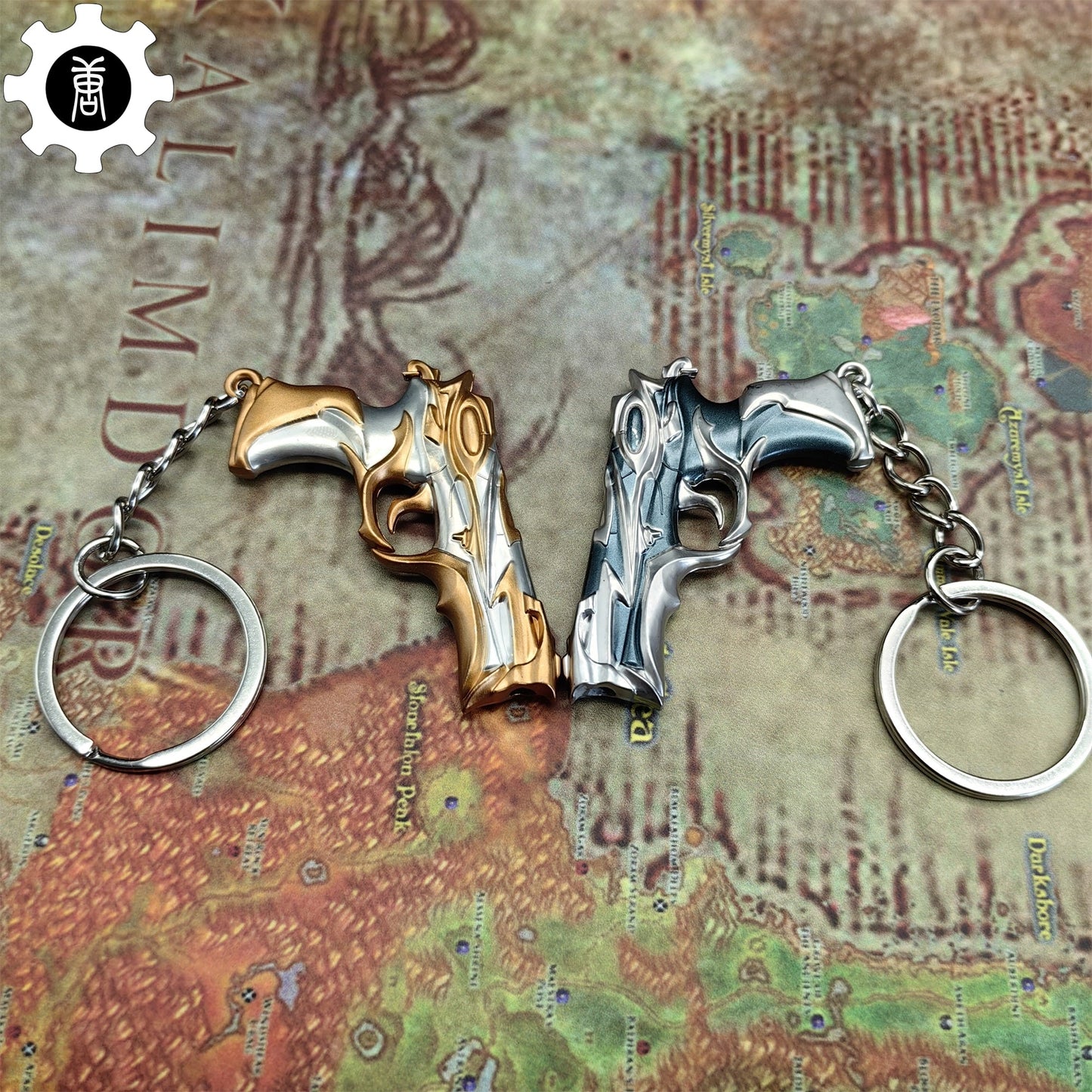 Metal Forsaken Classic Gun Tiny KeyChain Pendant