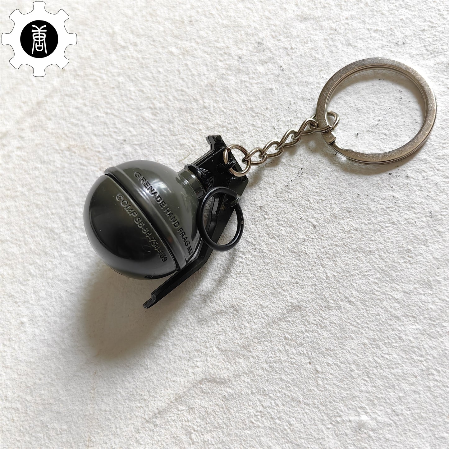 Metal Tiny Frag Grenade Model Keychain