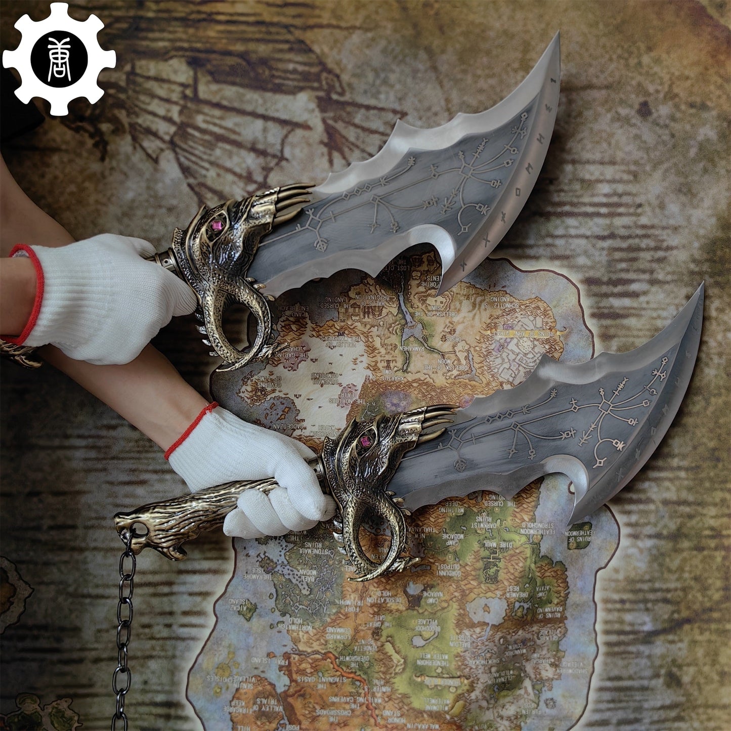 Blades of Chaos Life-size Metal Replica