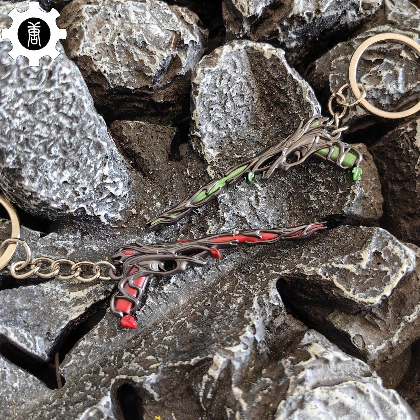 Metal Gaia's Vengeance Ghost Gun Tiny KeyChain Pendant