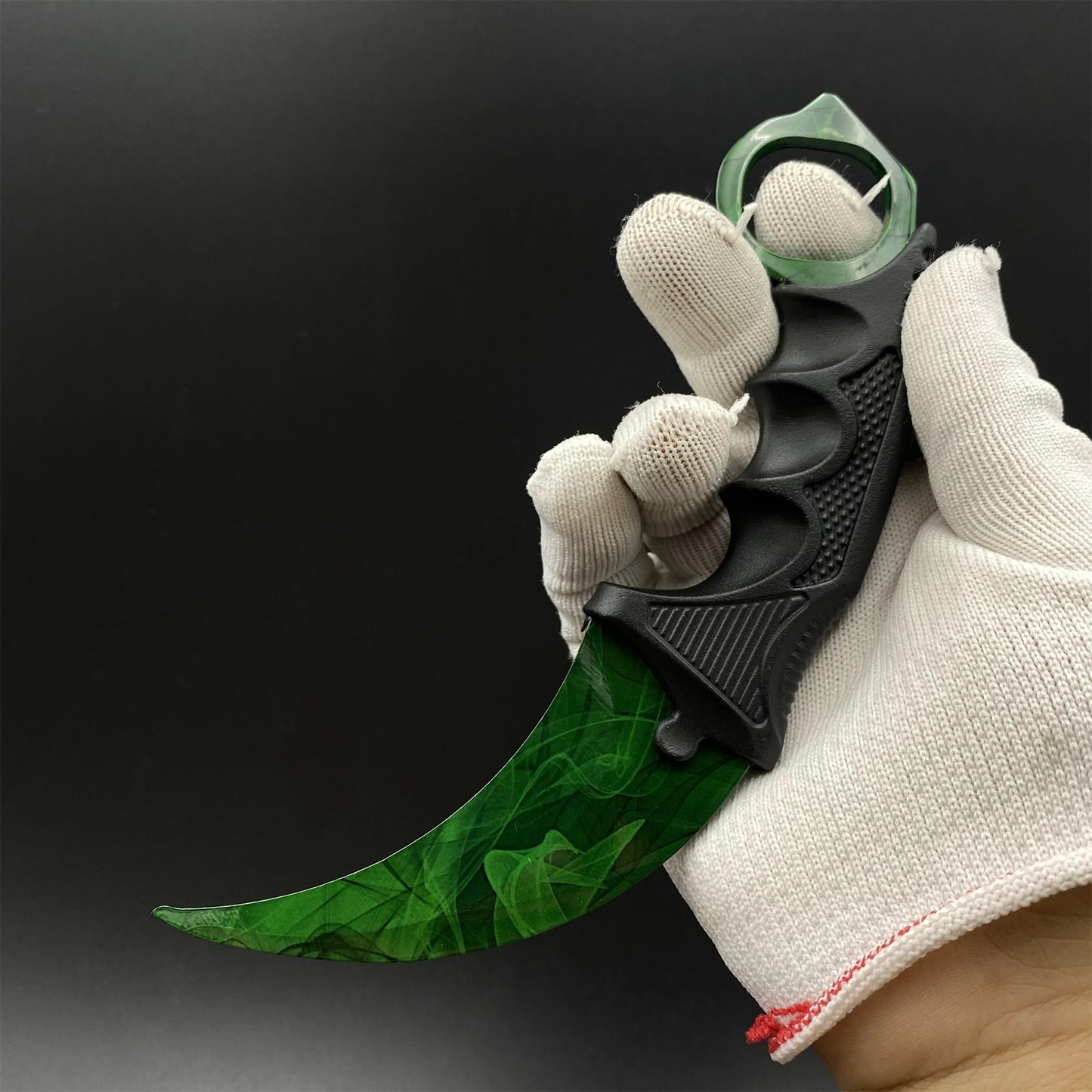 Game Karambit Gamma Doppler Emerald Replica Dull Blade Trainer Knife For Collection