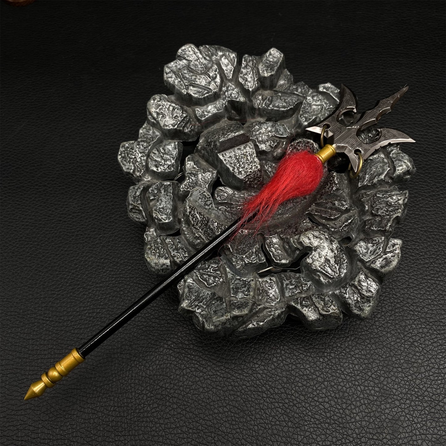 Chinese Anime Nezha 2 General Shark Trident Metal Replica