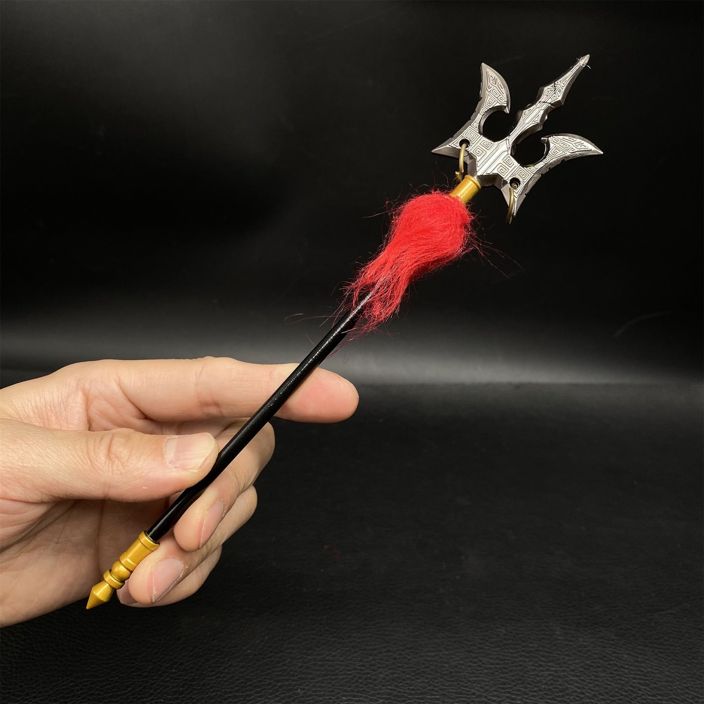 Chinese Anime Nezha 2 General Shark Trident Metal Replica