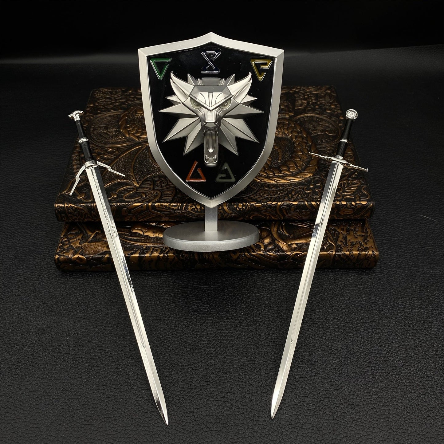 Geralt Wolf School Shield & Swords USA Only