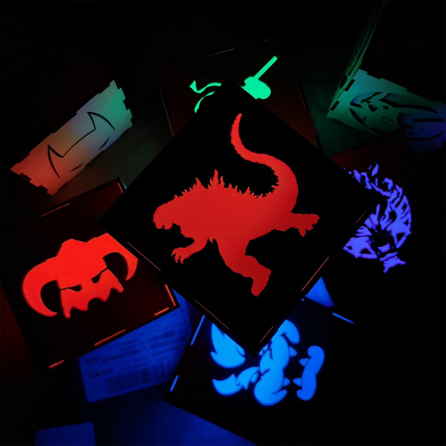 Godzilla Monster Inspired Neon Night Light