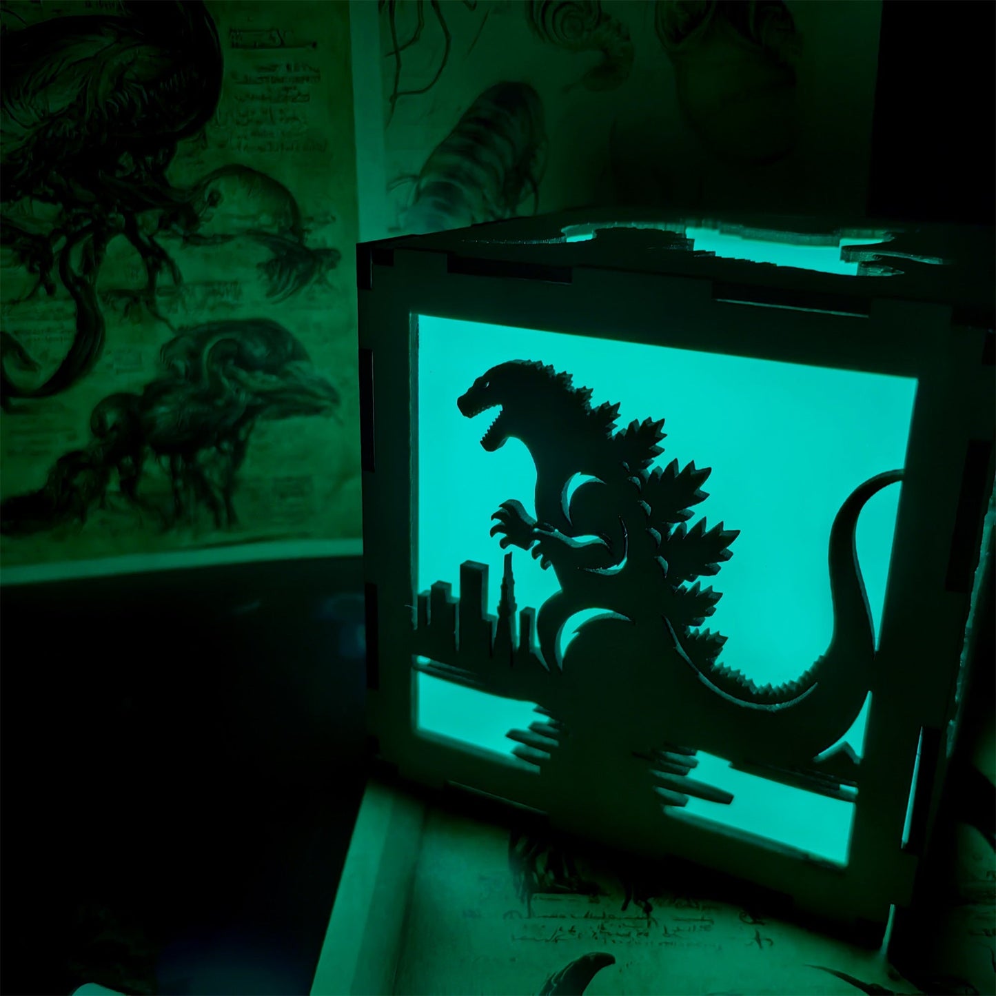 Godzilla Monster Inspired Neon Night Light