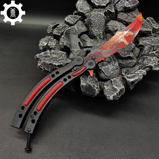 Howl Flame Balisong Stainless Steel Butterfly Knife