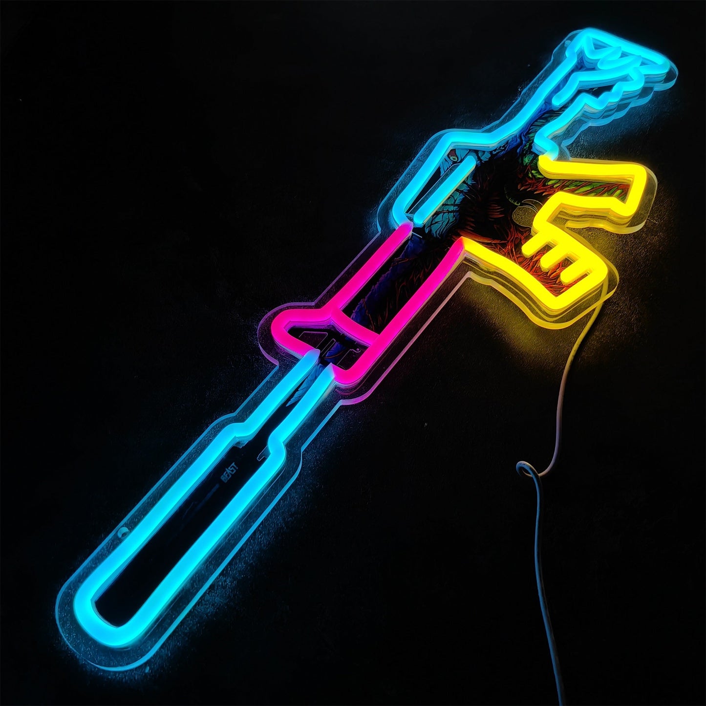 M4A1-S Hyper Beast Rifle Neon Light Wall Decor