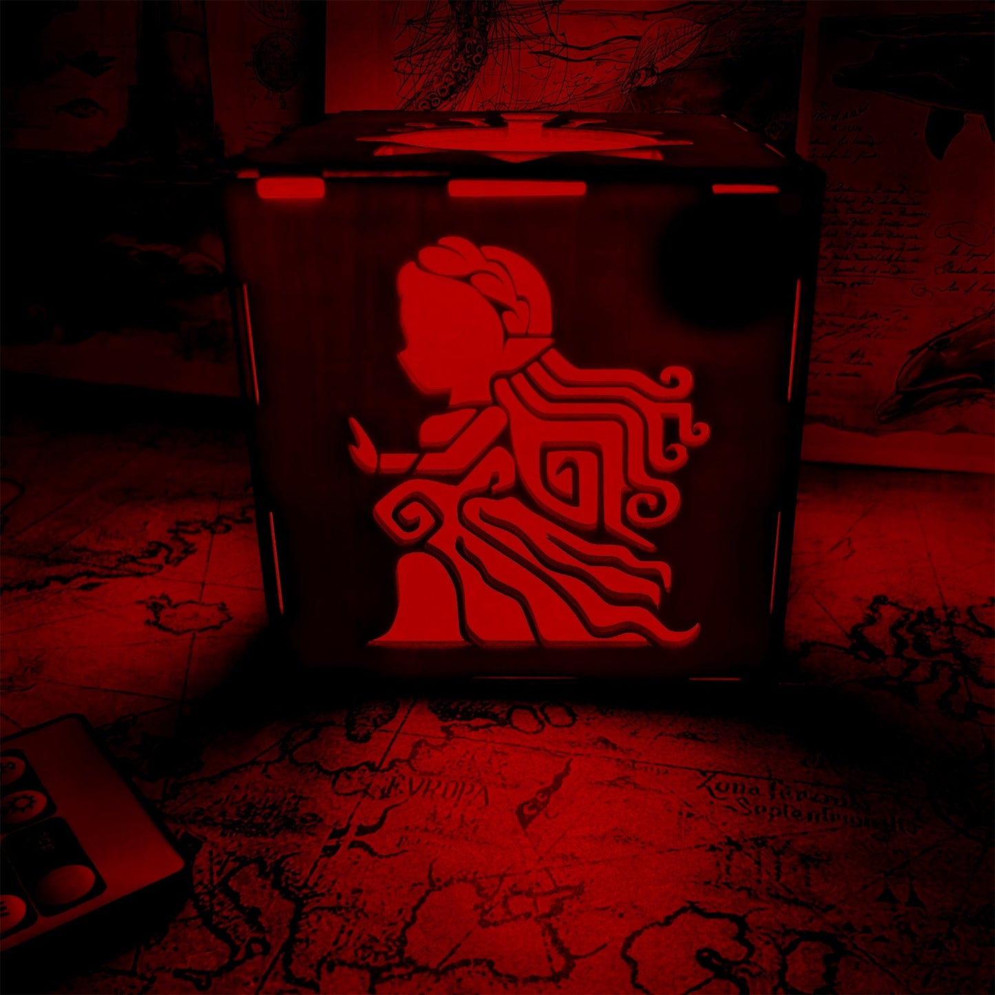Link Master Icon Wooden Cube Light Game Desk Decor