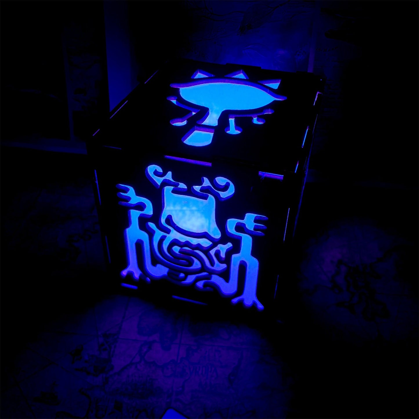 Link Master Icon Wooden Cube Light Game Desk Decor