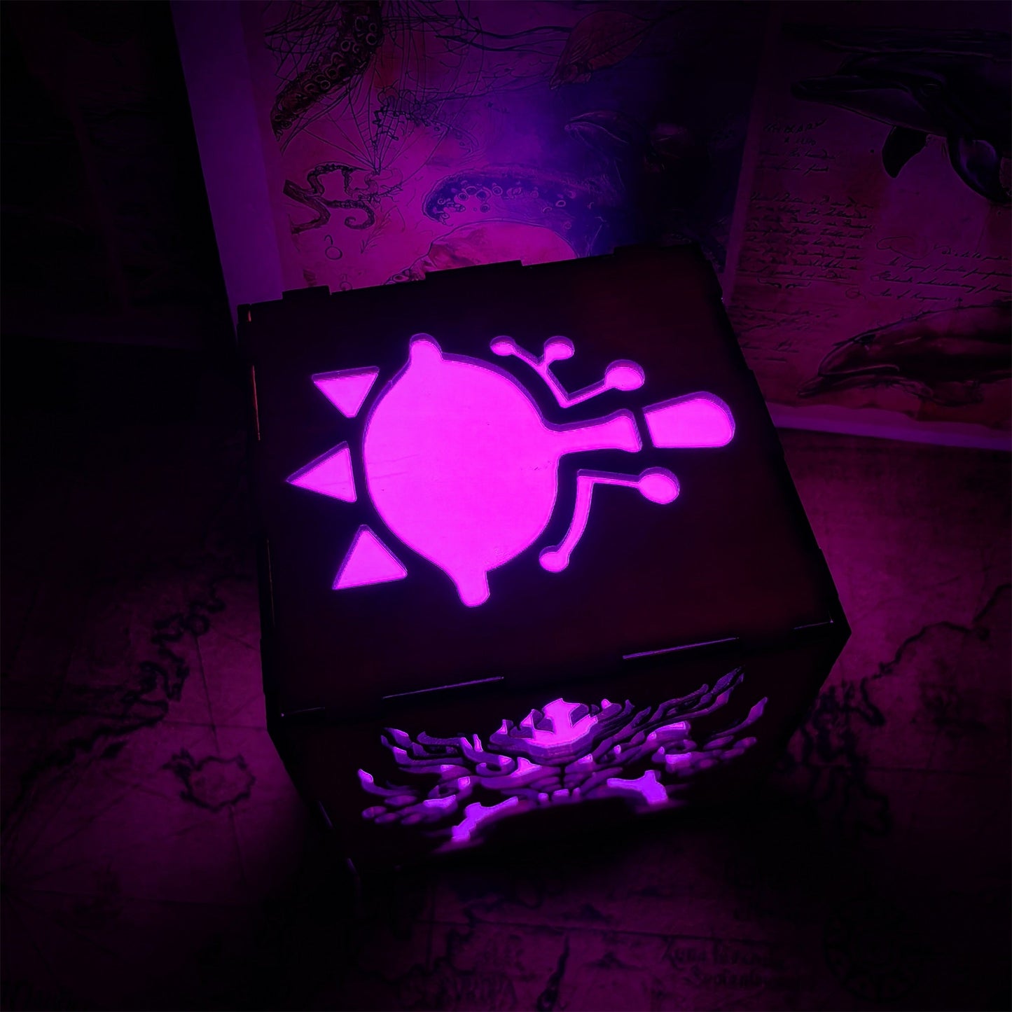 Link Master Icon Wooden Cube Light Game Desk Decor