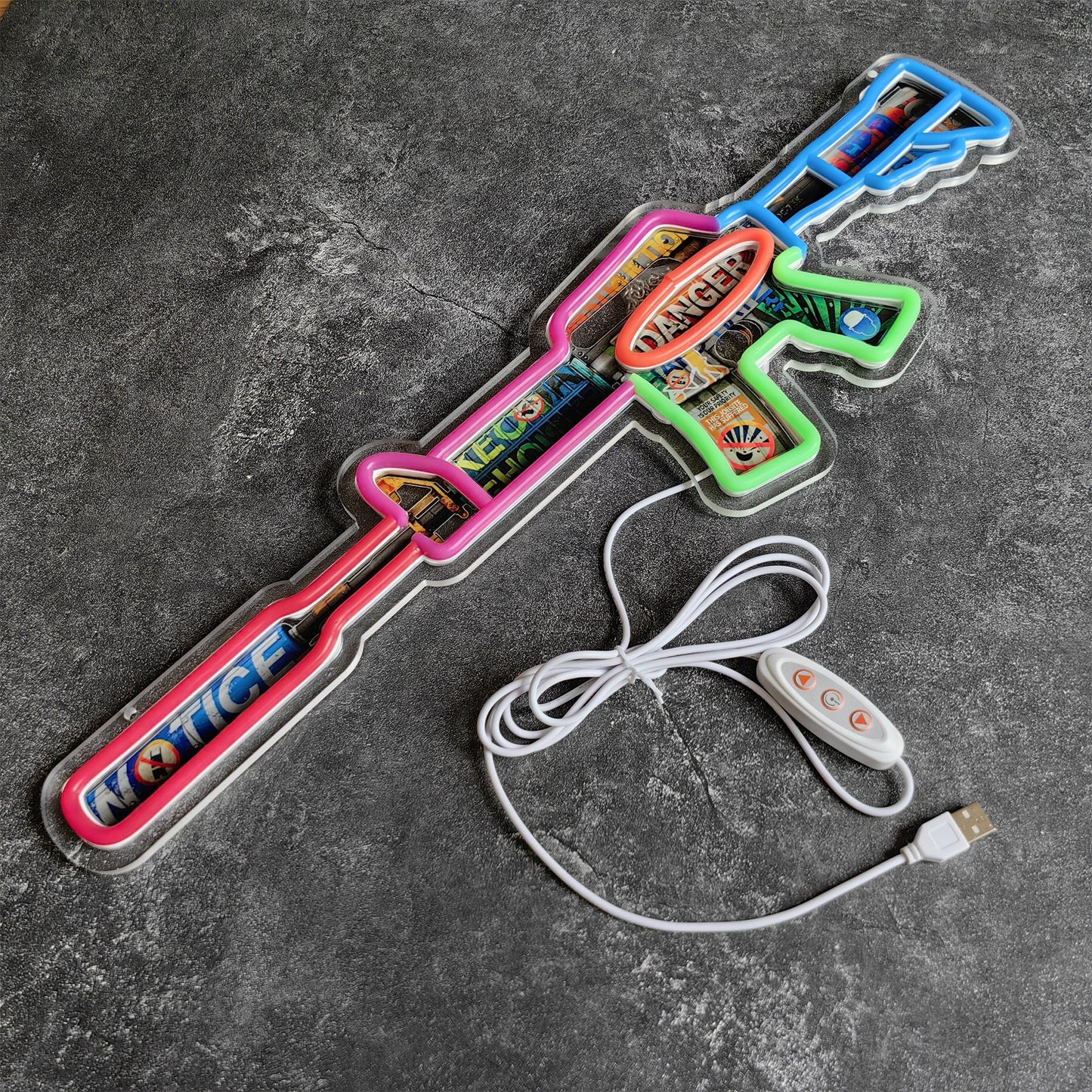 M4A1-S Imminent Danger Rifle Neon Light Wall Decor