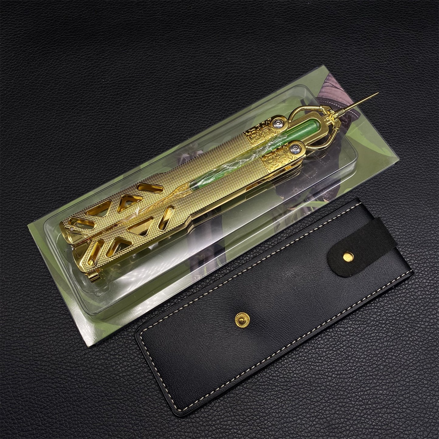 Octane Heirloom Recolor Replica-Octane Balisong Prototype Prop