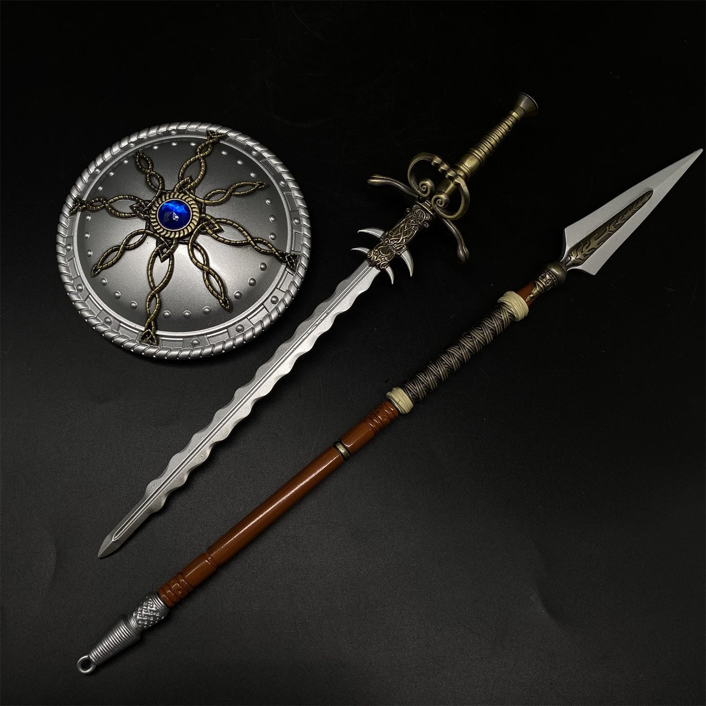 Dark Ruler's Great Shield Rough-tooth Saw The Spear of Resurrection Metal Replica