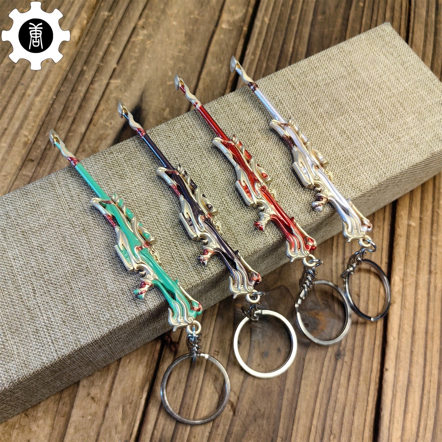 Metal Imperium Operator Gun Tiny Keychain Pendant 4 Colors Option