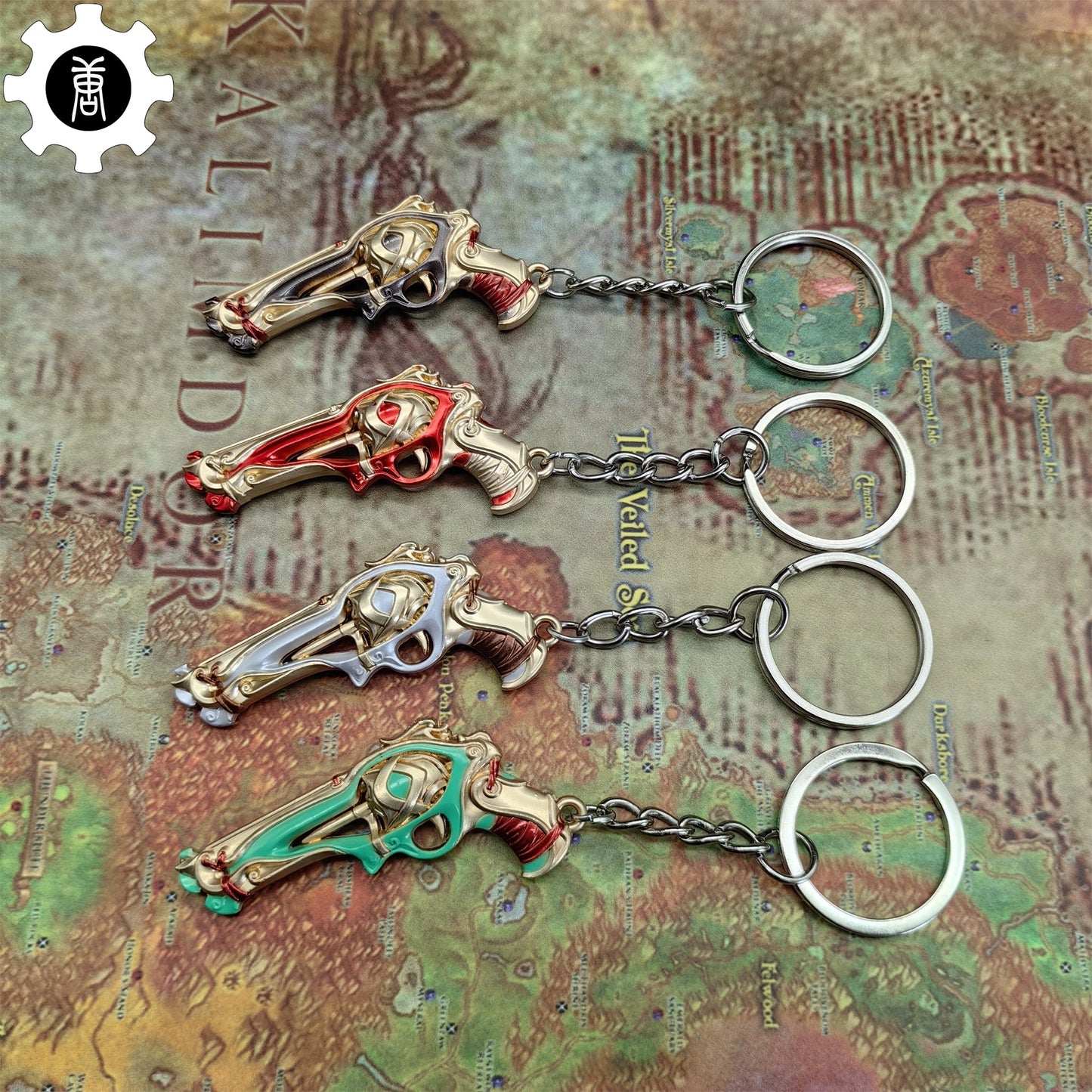 Metal Imperium Sheriff Gun Tiny KeyChain Pendant