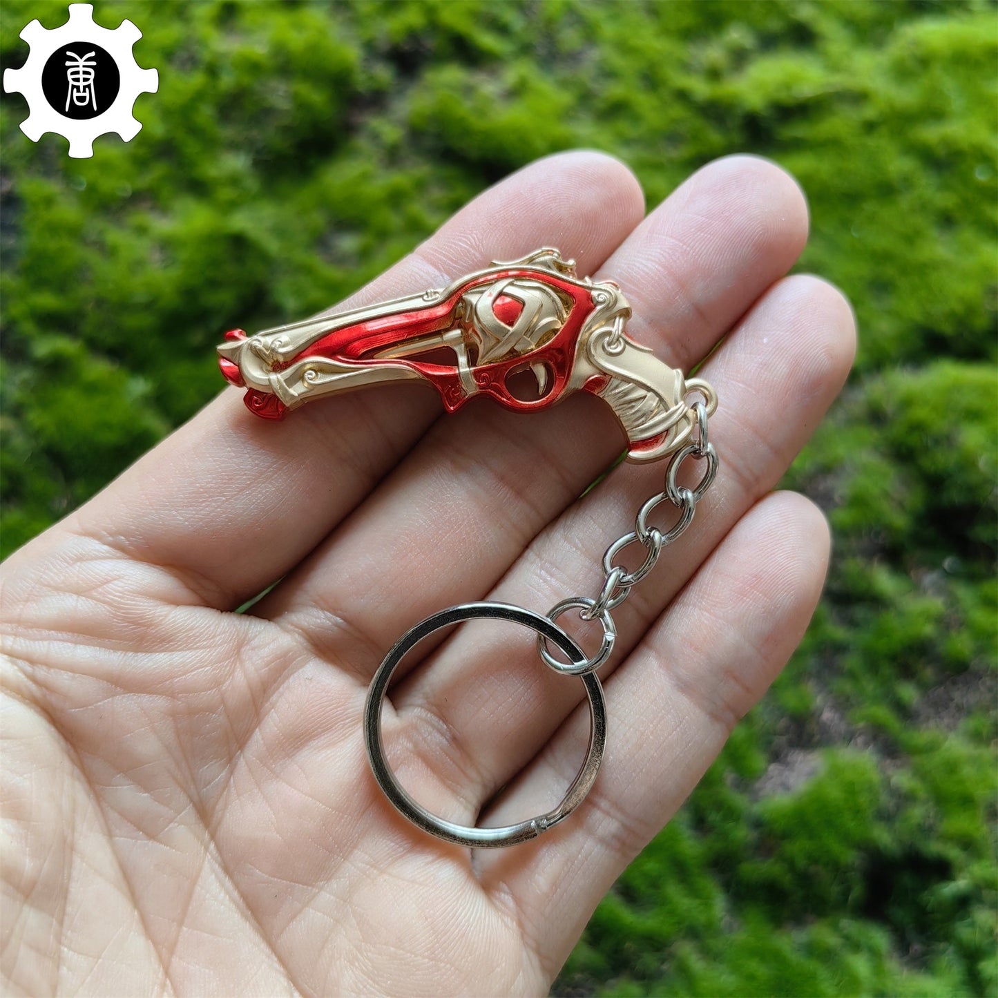 Metal Imperium Sheriff Gun Tiny KeyChain Pendant