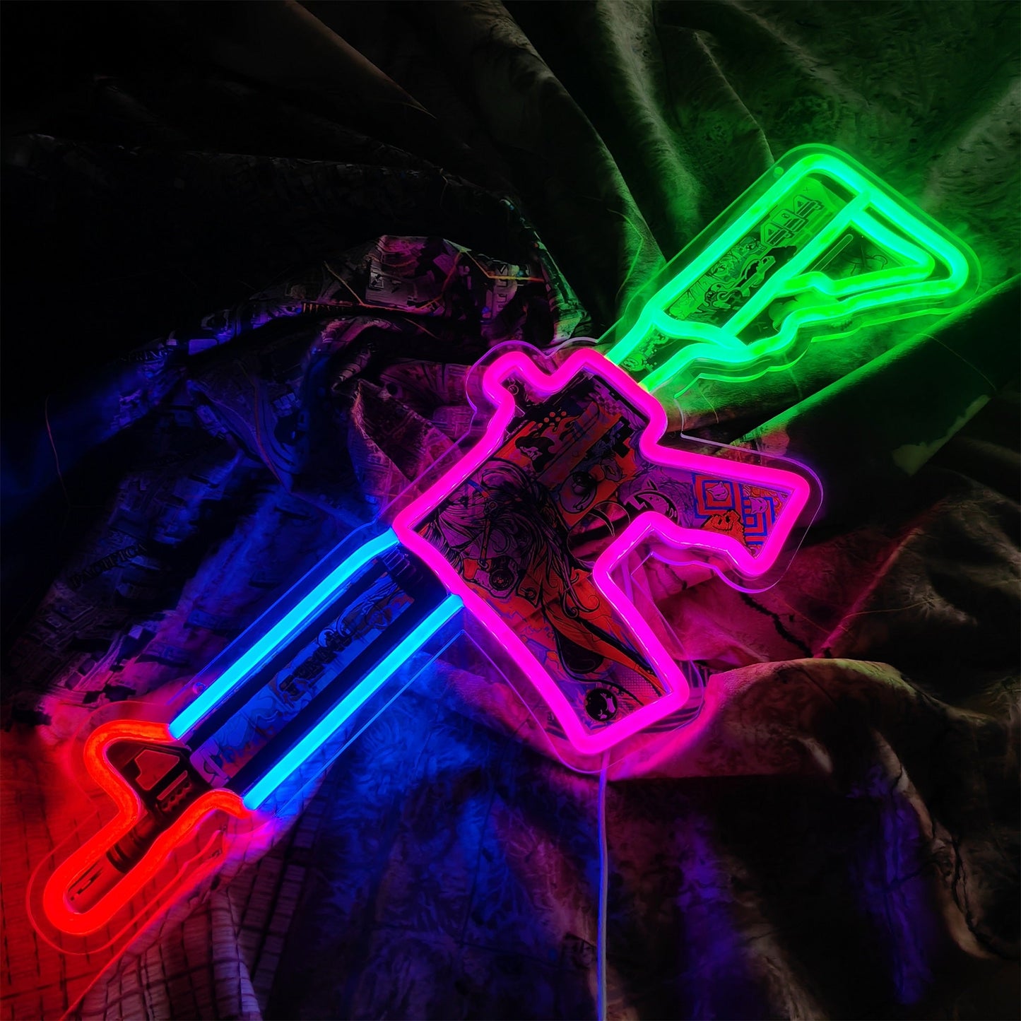 M4A4 In Living Color Rifle Neon Light Wall Decor