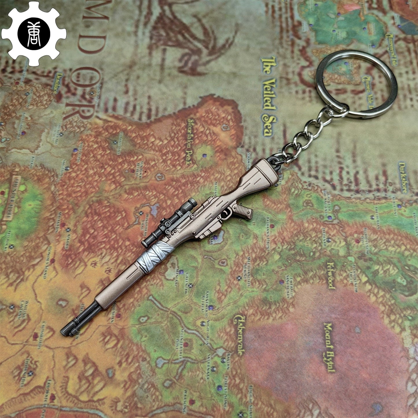 Mini Infantry Operator Gun Keychain Metal Pendant