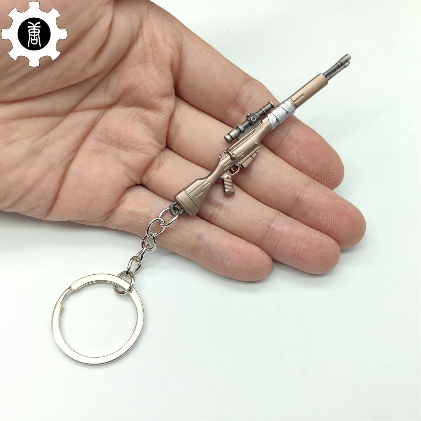 Mini Infantry Operator Gun Keychain Metal Pendant
