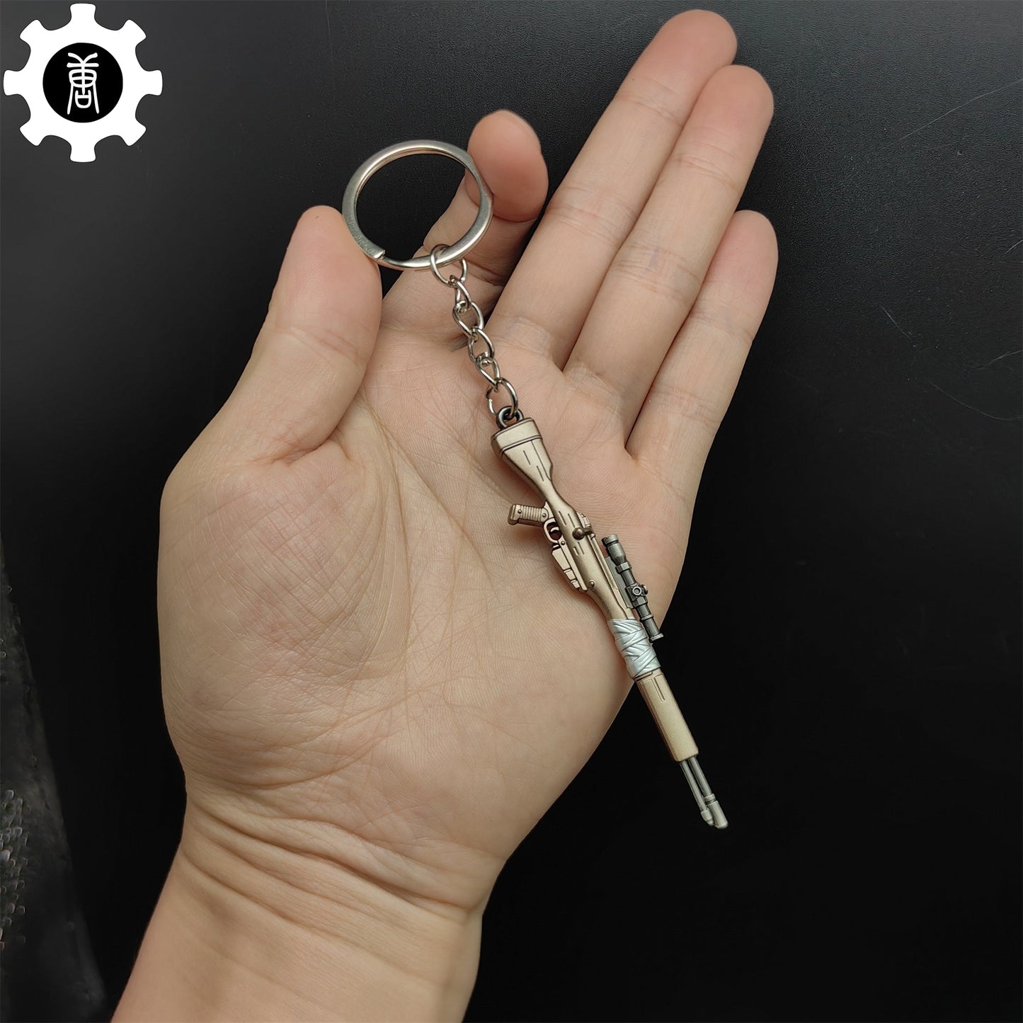 Mini Infantry Operator Gun Keychain Metal Pendant