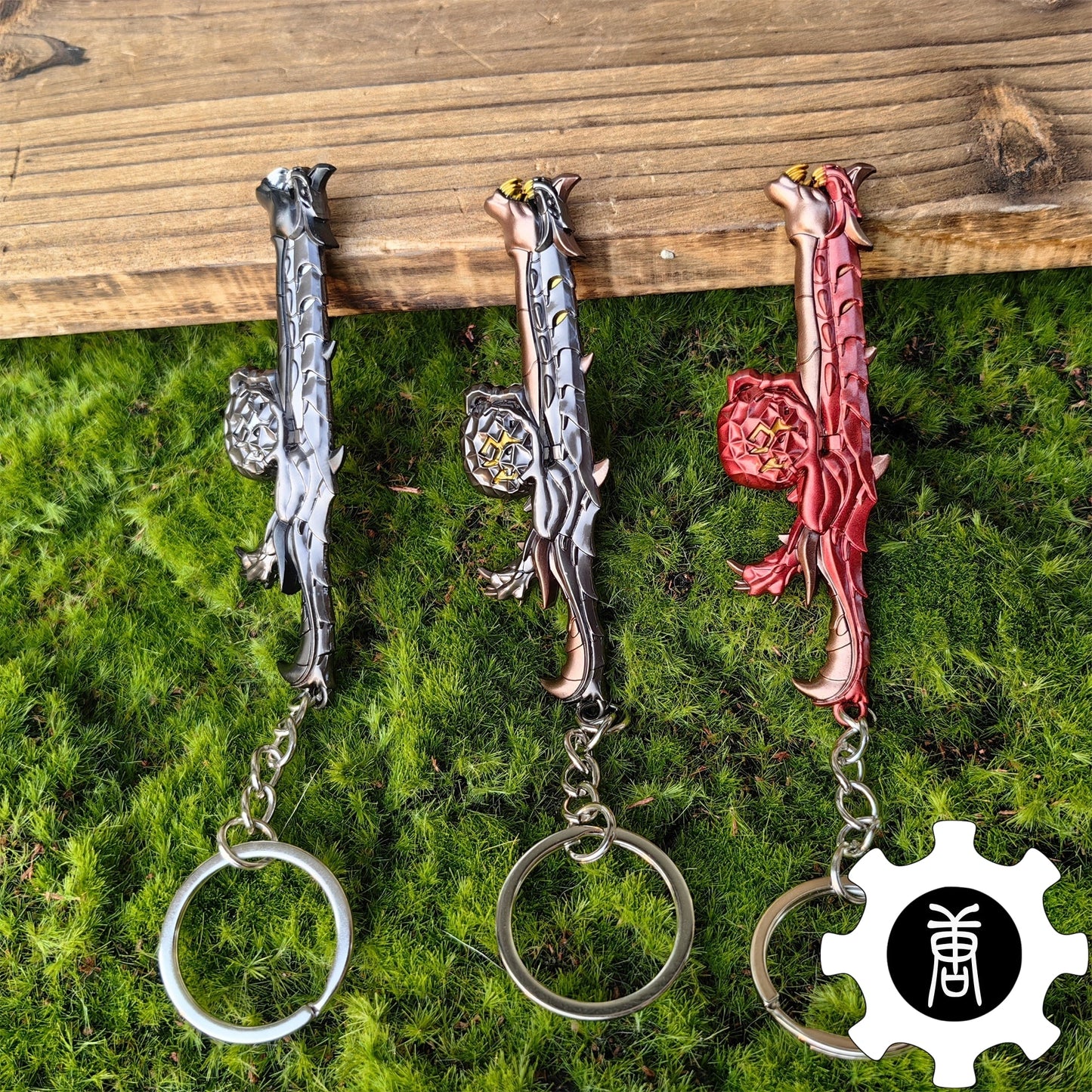 Elderflame Judge Skin Gun Keychain Backpack Decor Cool Gift 3 In 1 Pack