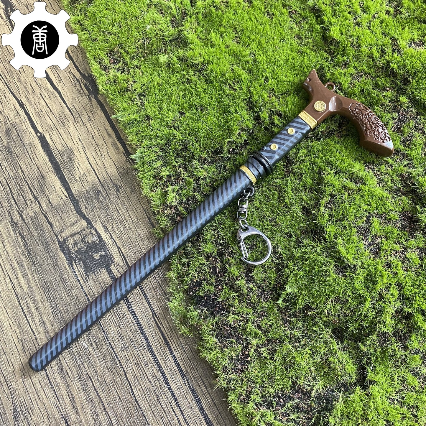 Game Judgment Cane Sword Metal Prop With Stand