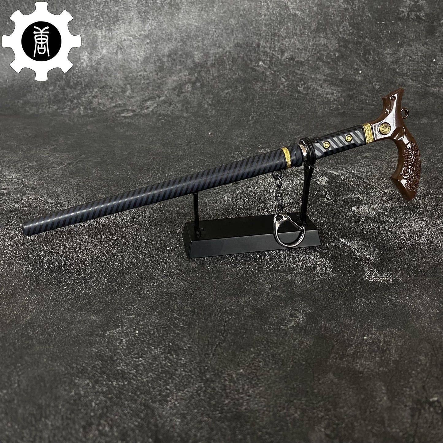 Game Judgment Cane Sword Metal Prop With Stand