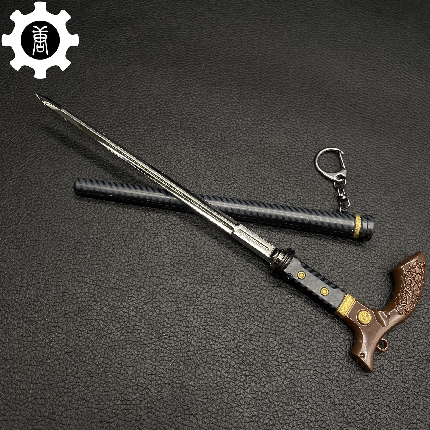 Game Judgment Cane Sword Metal Prop With Stand