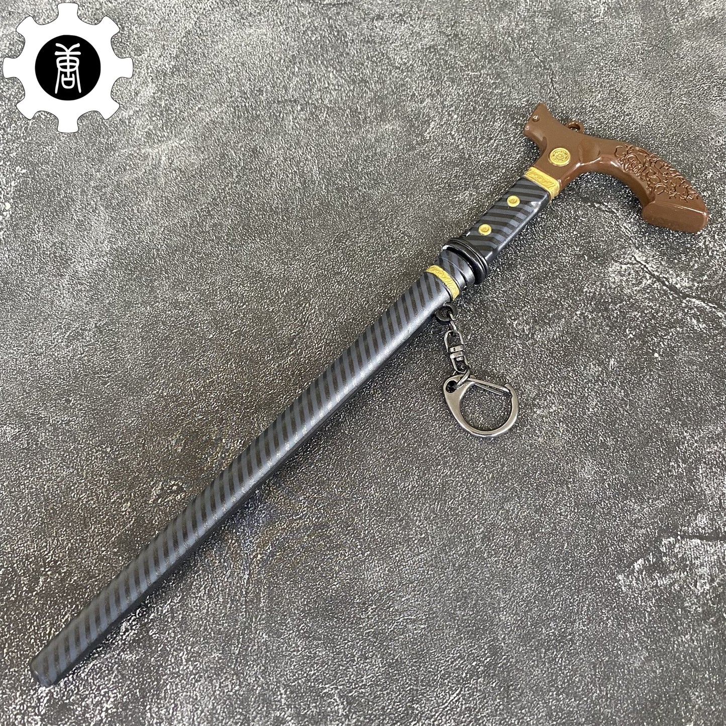 Game Judgment Cane Sword Metal Prop With Stand