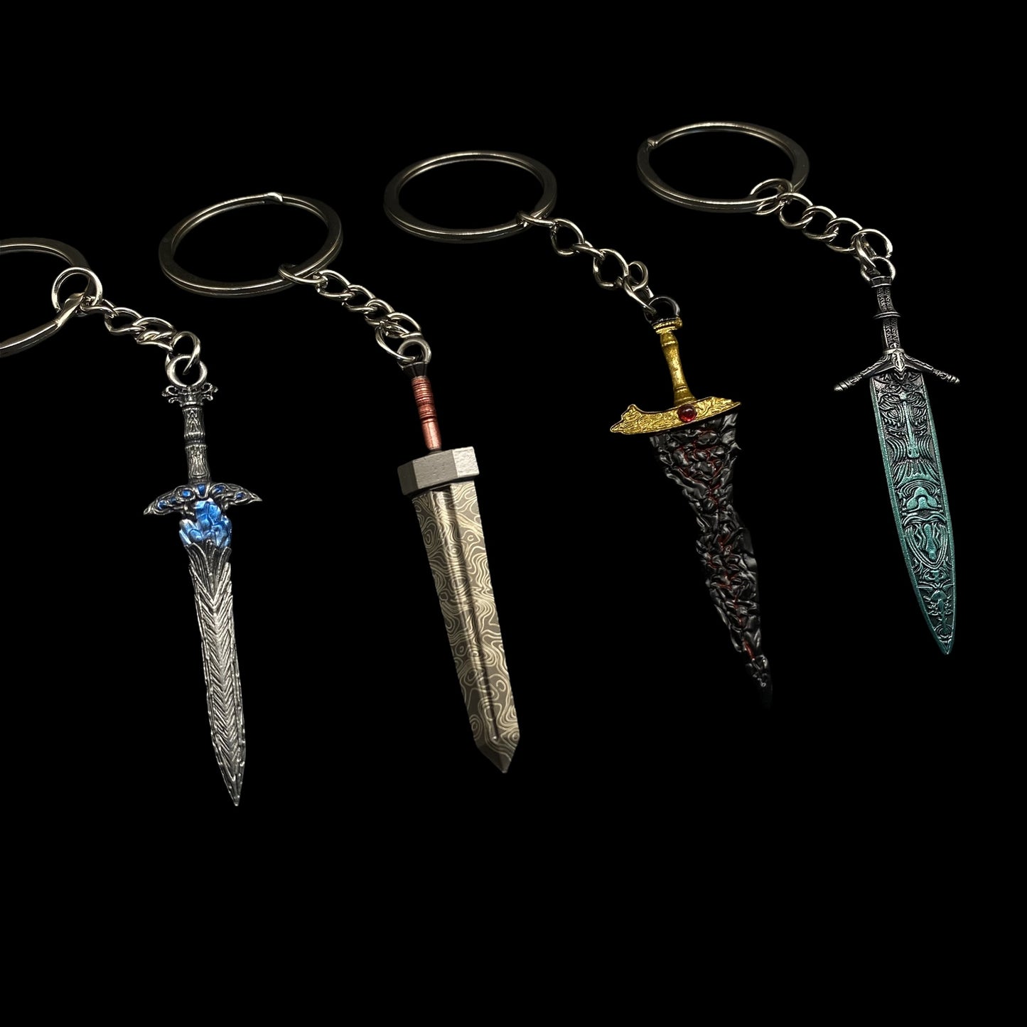 Mini ER Game Sword Metal Keychain Pendant