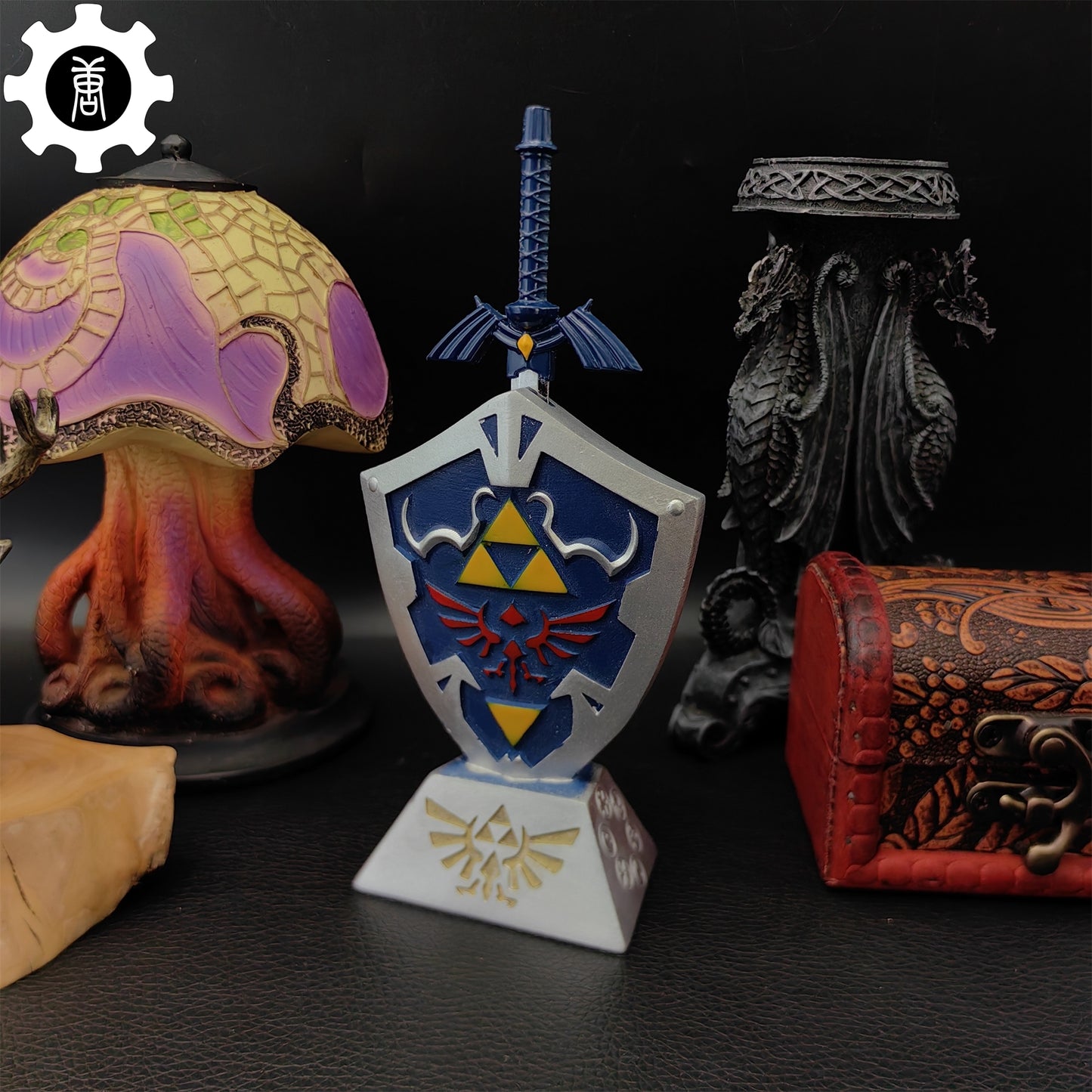 Link Master Sword Hylian Shield Display Art