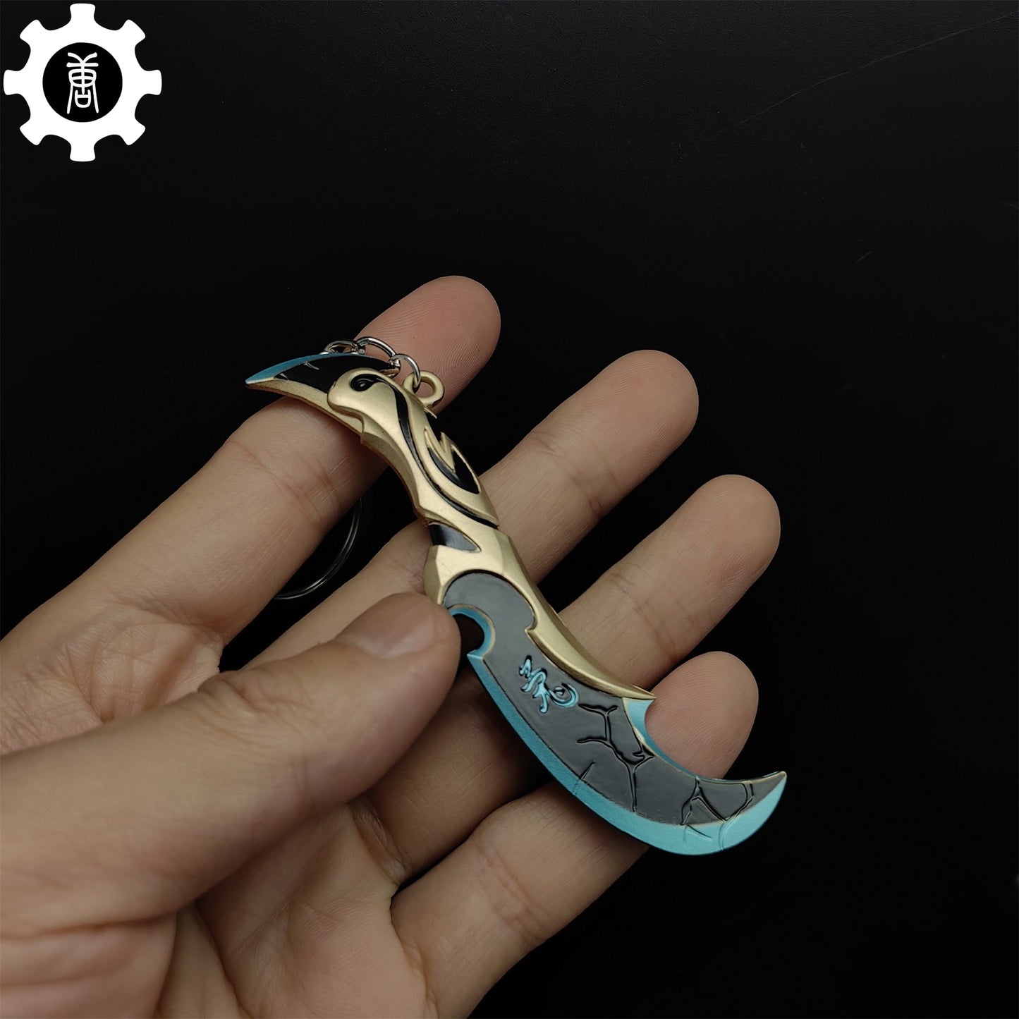 Val Luna's Descent Knife Keychain Metal Backpack Pendant