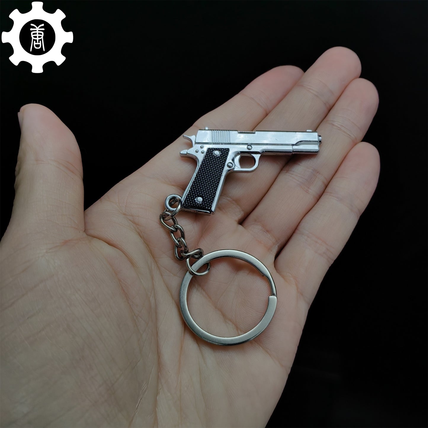 12 In 1 Metal World Famous Pistol Revolver Gun Keychain