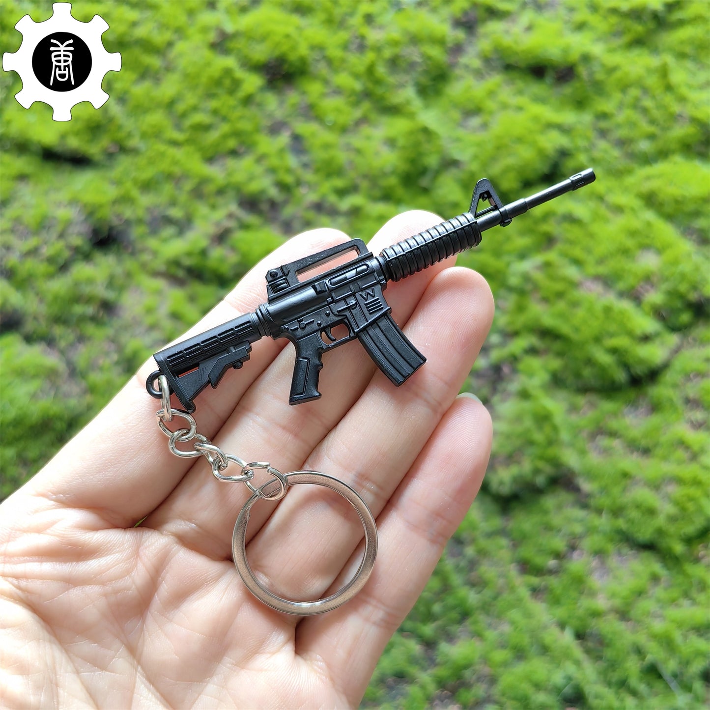 21 in 1 World Famous Assault Rifle Gun Keychain Metal Pendant For Military Hobby