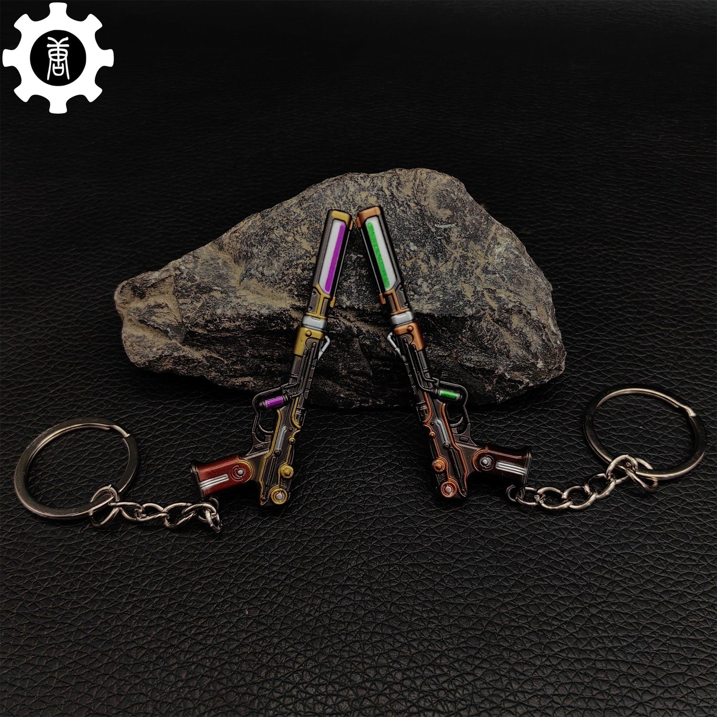 Metal Magepunk Ghost Gun Tiny KeyChain Pendant