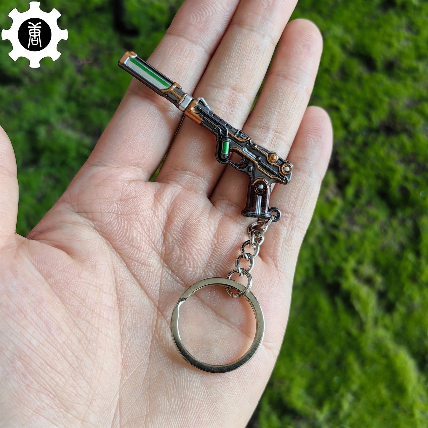 Metal Magepunk Ghost Gun Tiny KeyChain Pendant