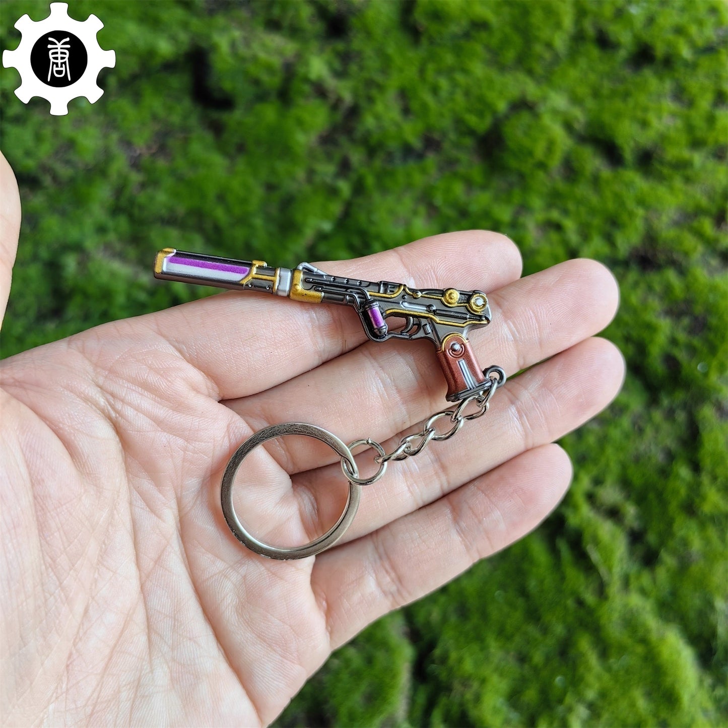 Metal Magepunk Ghost Gun Tiny KeyChain Pendant