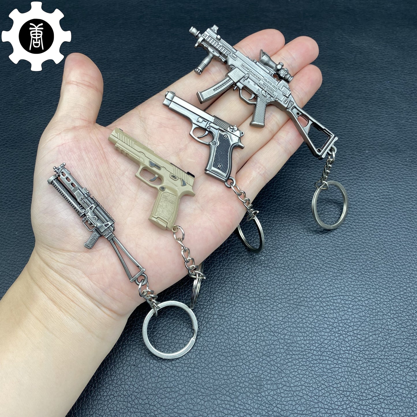 Marble Fade Balisong Karambit Stickers Keychains Mini AK Gift Case
