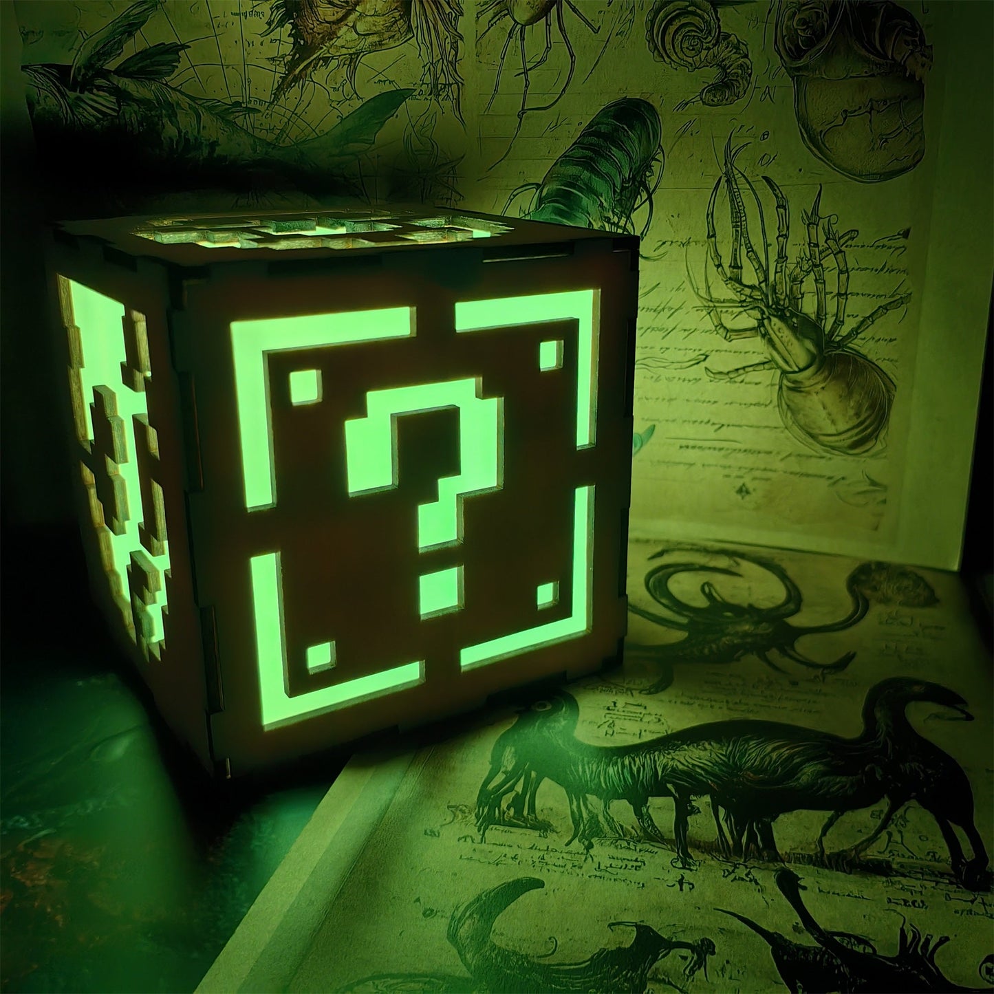 Classical Game Fire Flower Inspired Night Light Room Decor
