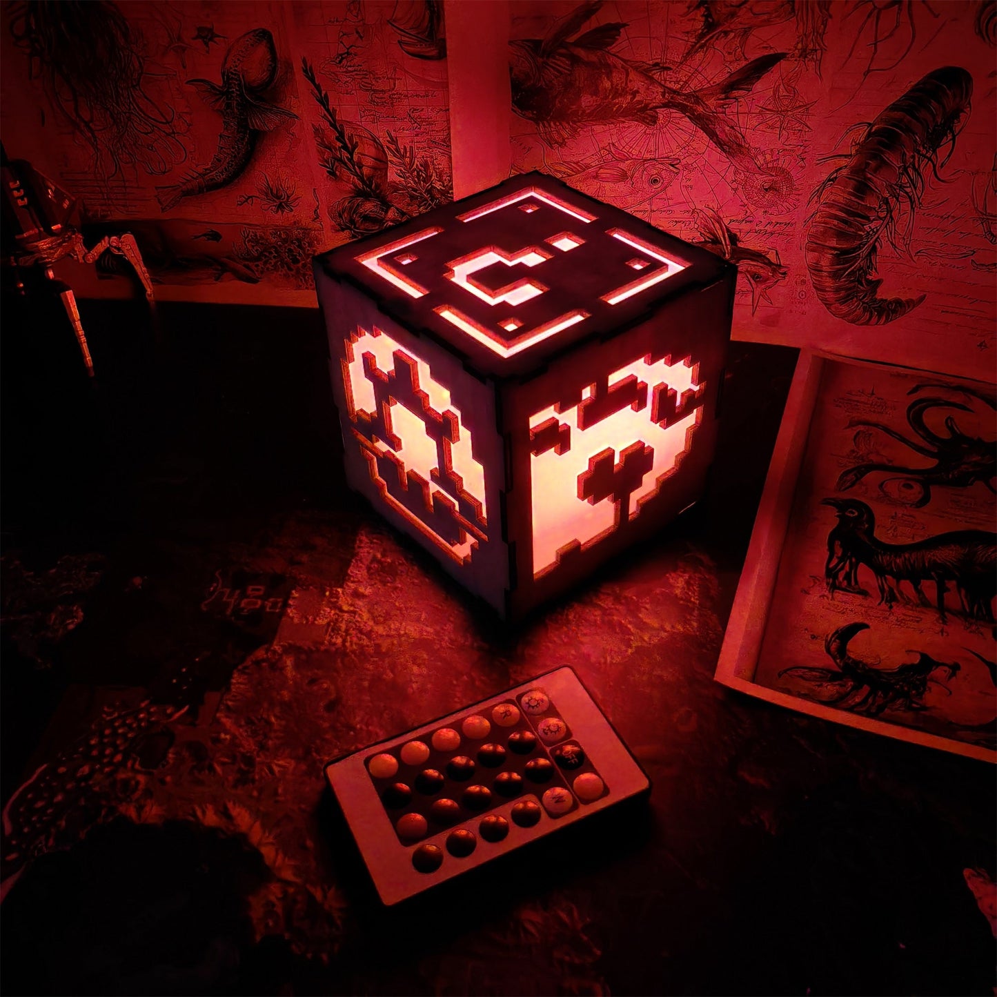 Classical Game Fire Flower Inspired Night Light Room Decor