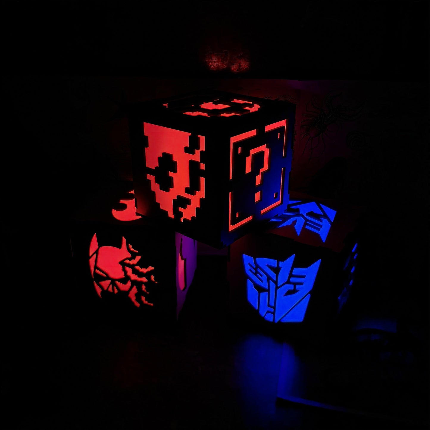 Classical Game Fire Flower Inspired Night Light Room Decor