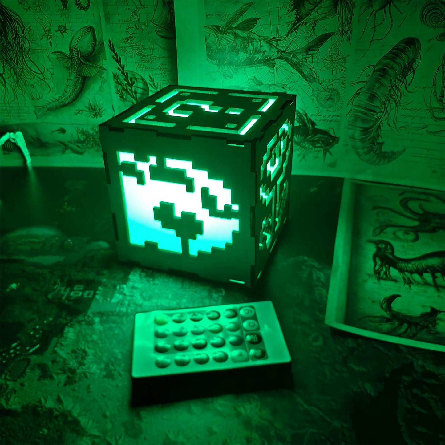 Classical Game Fire Flower Inspired Night Light Room Decor