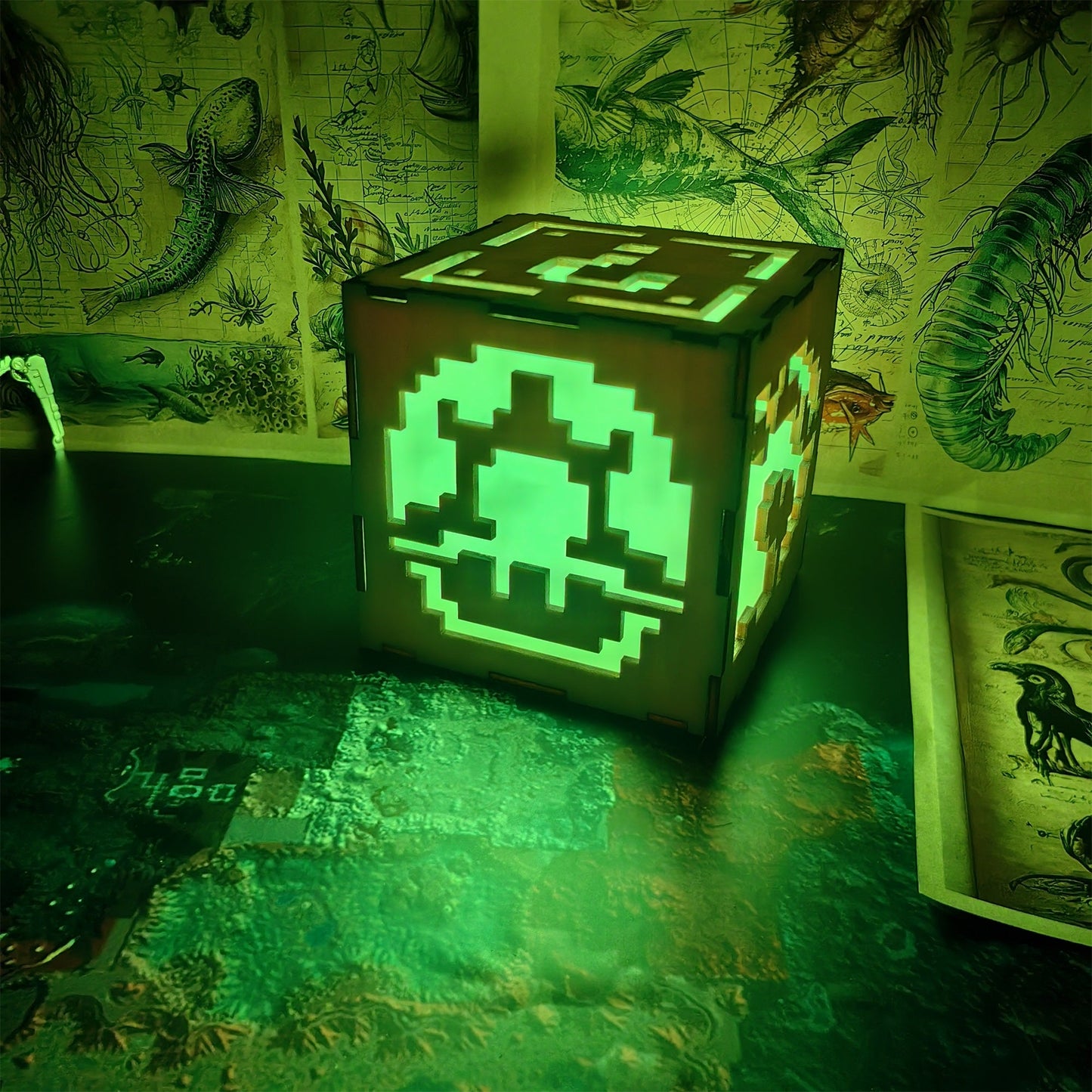 Classical Game Fire Flower Inspired Night Light Room Decor