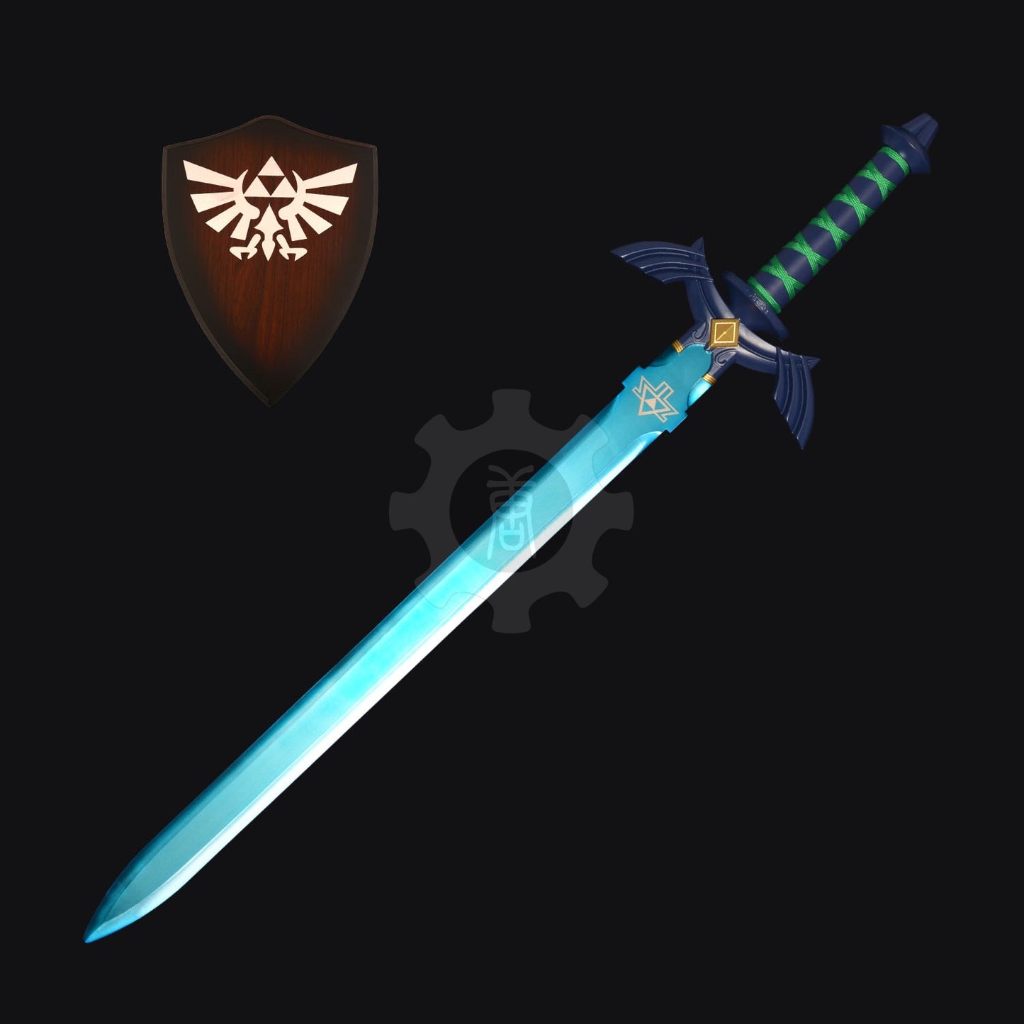 Link Master Sword Blue Blade Metal Replica Cosplay Prop