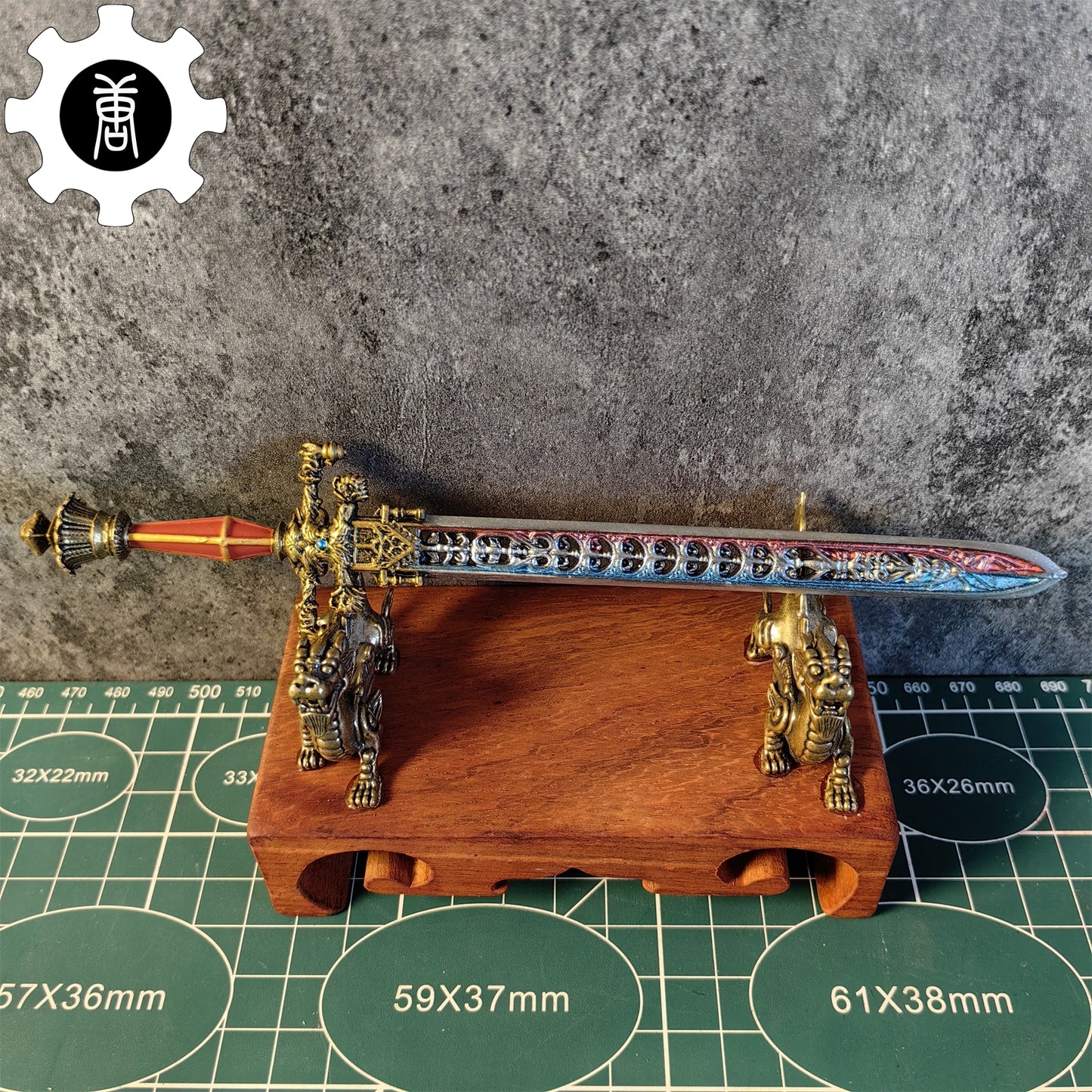 3D Printed 1: 6 Scale Sword Of Night And Flame