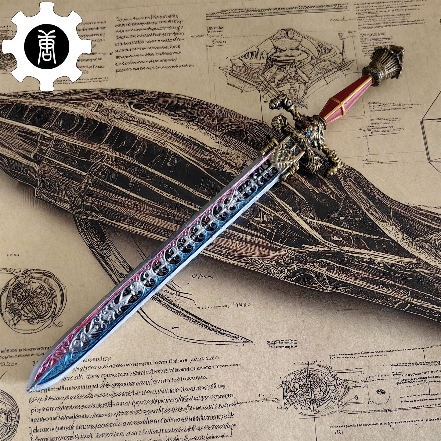 3D Printed 1: 6 Scale Sword Of Night And Flame